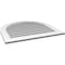 Ekena Millwork Round Top Surface Mount PVC Gable Vent: Functional, w/ 3-1/2"W x 1"P Standard Frame, 34"W x 32"H GVPRT34X3201SF - alternate 4